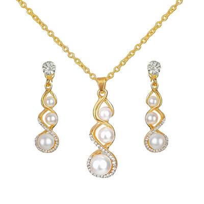 China Hiphop Freshwater 925 Sterling Silver New Fashion Hawaiian Necklaces Earring Statement Sets Pearl Necklace Set for sale