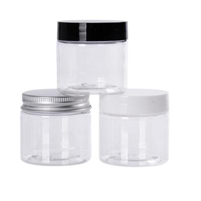 China Wholesale Cheap 4oz 8oz Body Face Cream Pet Cosmetic Packaging Plastic Jar With Lids for sale