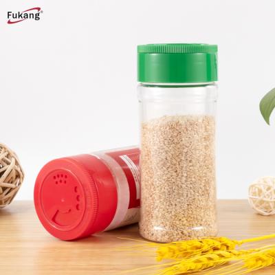 China Sustainable Kitchen 250g Food Storage Plastic Spice Containers Jars On Sale for sale