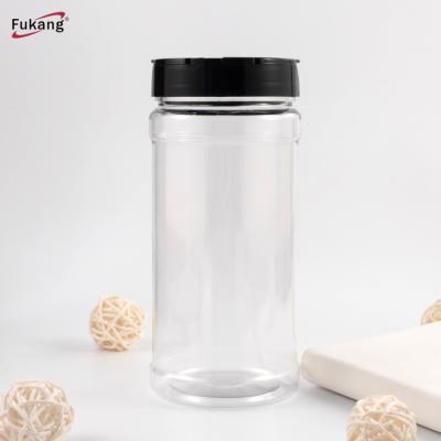 China Sustainable Round 450ml Plastic Spice Jar For Black Pepper Powder for sale