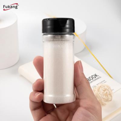 China New Sustainable Food Sealed Airtight Round Kitchen Sugar Tea Bottles Plastic Seasoning Jar Food Spice Storage Jar for sale