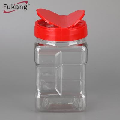 China Viable Factory Wholesale Cheap Food Grade 100ml 350ml 500ml Spice Bottles Jars Pet Spice Containers Packaging for sale