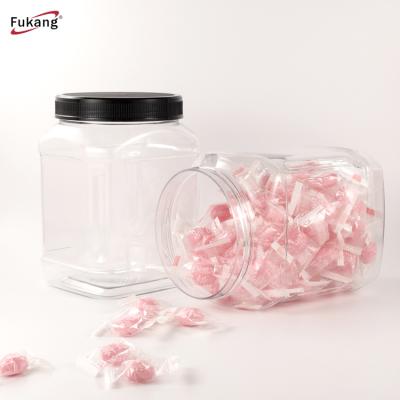 China Hot sale high quality PET plastic food jar with lid for nuts, plastic nuts container for sale