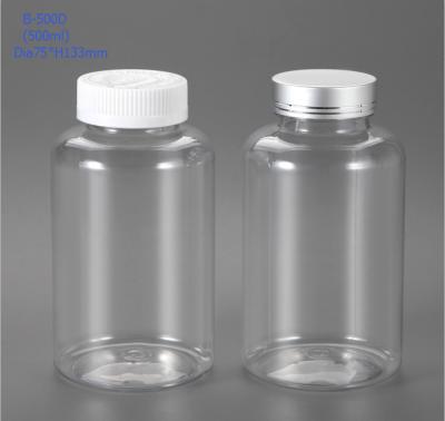 China 500cc Medicine Pharmaceutical Plastic Bottles , Wholesale Health Care Products Supplement Plastic Bottles for sale