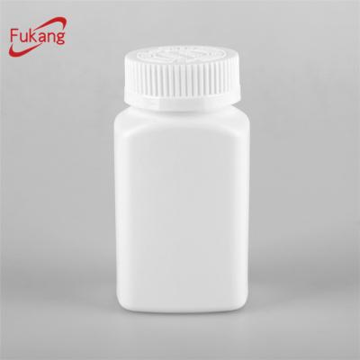 China 150cc Medicine HDPE White Square , Plastic Pill Bottle Manufacturers Wholesale For Medicine Juice Powder for sale