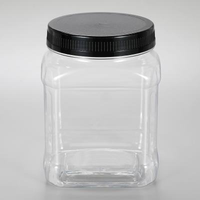 China Wholesale Plastic Food Clear Jar Food Jar Eco-friendly PET Storage Jar for sale