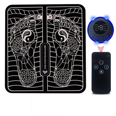 China 2023 New 8 To 19 Modes PVC EMS Acupoints Adjustment Resistance Portable Foot Massage Mat Radio Remote Control EMS For Home for sale