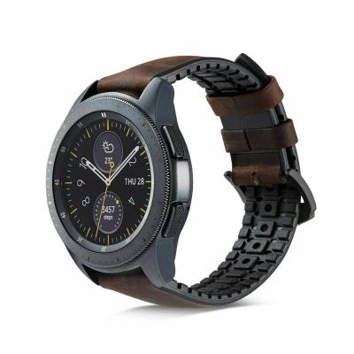 China Silicone Leather Strap For Huawei Watch GT Galaxy Watch 46mm 42mm Strap For Samsung Gear S2 S3 Classic Frontier Strap for sale