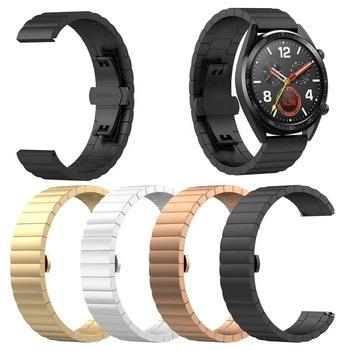 China Replacement Stainless Steel Watch Band For Huawei Watch GT Smart Watch Wrist Band For Huawei Honor Watch Pro Ticwatch Stainless Steel Magic Strap for sale