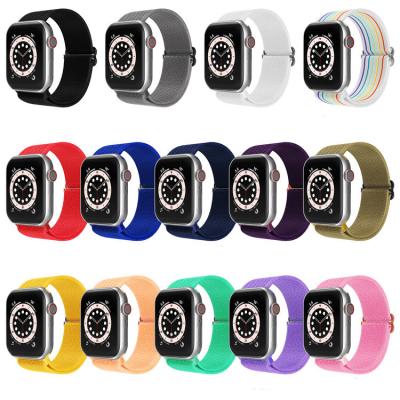 China For Apple Watch Band Series 6/5/4/3/2/1 Loop Nylon Strap For Apple Watch Band 38mm 40mm 42mm 44mm For Iwatch Series 6 Replacement Elastic Strap 5 4 3 2 Bohemia for sale