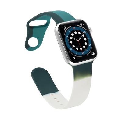 China For Apple Watch Band Series 6/5/4/3/2/1 Silicone Strap For Apple Watch Band 38mm 42mm 40mm Sports Strap Rubber Strap For Series Band apple watch 654321se for sale