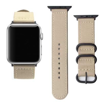 China Fabric nylon smart watch band for apple watch strap for iwatch band 44mm 40mm 38mm 42mm woven strap wrist belt watchb for sale