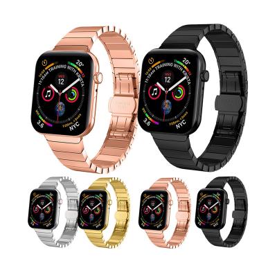 China Replacement Luxury Metal Strap Stainless Steel Metal Stainless Steel For Apple Watch Band 5 Series 42mm 40mm 38mm 44mm 4 3 2 1 for sale