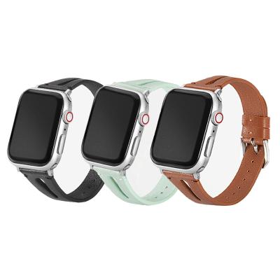 China Leather smart watch strap for iwatch bands 38mm 40mm for apple watch 5 band 44mm 40mm correa for apple watch series 5 for sale