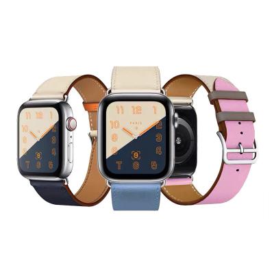 China Leather Leather For Apple Watch Band 5 Series Strap 44mm 38mm 42mm 40mm For iwatch Band 4 Watch Band 3 2 1luxury for sale