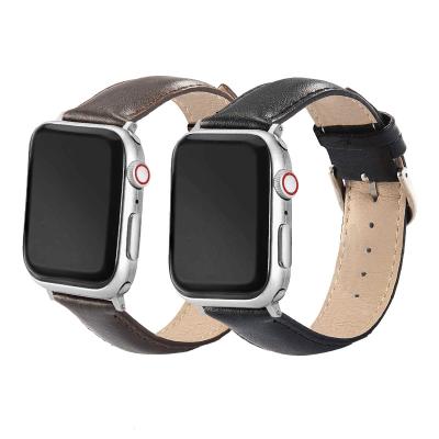 China Smart Band Leather Watch For iWatch Band 42mm 40mm Leather For Apple Watch Strap 38mm 44mm Leather Band For Apple Watch 5 4 3 2 1 for sale