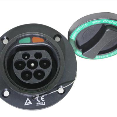 China Commercial Electric Vehicle EV Power IEC 62196 Type2 Duosida Charging Socket for sale