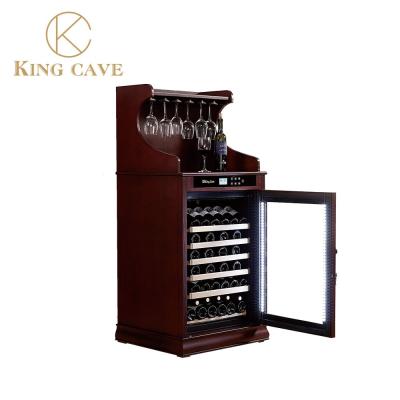 China Bars Hotels Kitchen Wine Cooler With American Oak Shell Constant Temperature for sale