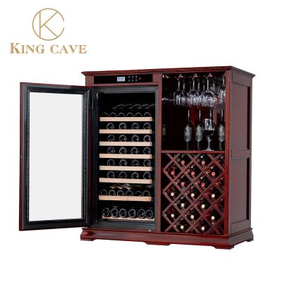 China Wooden Handmade Classic Kitchen Wine Cooler Beverage Cellar Cooler Wine Chiller Compressor for sale