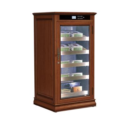 China Ecrã digital de toque madeira natural refrigerador de armário de charuto elétrico humidor à venda