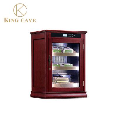 China Smart Digital Touch Control Humidors Cabinet Electric Cigar Cooler With Locker for sale