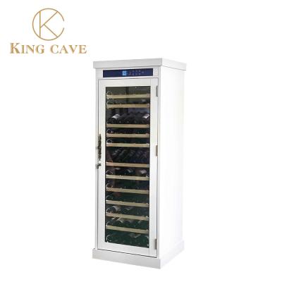 China Electric Free Standing Wine Cooler Cabinet With American HDF Shell Safety Protection Lock for sale