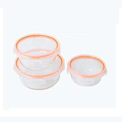 China Freshness Preservation Glass Food Storage Containers With Lids Microwave Food Container Glass Airtight Food Container for sale