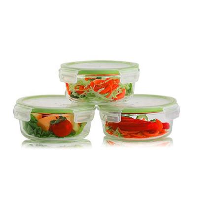 China Wholesale Round Meal Prep Storage Freshness Preservation Factory Food Microwavable Glass Containers With Lids for sale