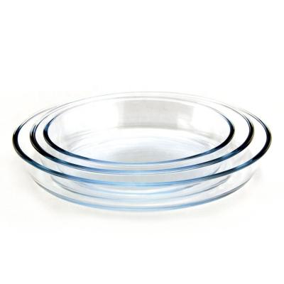 China Clear Glass Baking Dish Disposable Baking Dish Borosilicate Glass Baking Dish Set Glass Bakeware for sale