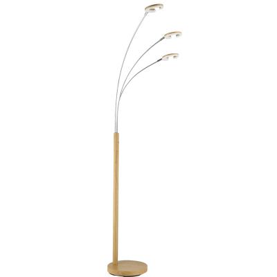 China Modern bedroom nodic cheap price satin nickel / Chrome tree shape led desk standing light floor lamp for sale