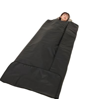 China Weight Loss Popular Hot Sale Black Color Far Infrared Sauna Blanket with Zipper for Body Slimming for sale