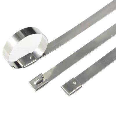 China Size quality; Anti-skid stop; Assets; Factory direct sales 4.6*130mm high quality stainless steel self-locking cable tie for sale