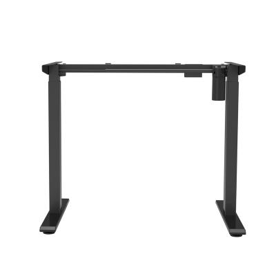 China Home Office Sit Stand Up Computer Desk Modern Frame Customized Electric Single Motor Lifting Adjustable Standing Desk for sale