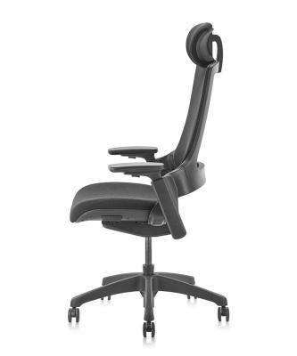 China Hot Selling PU Leather Computer Task Conference Office Chair (Height) Adjustable For Staff for sale