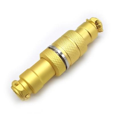 China High Quality GX16 4 Pin Male Gold Aviation Plug Connector 8pin gx16 Glossy Cable Power and Nickel Aviation Female Connector for sale