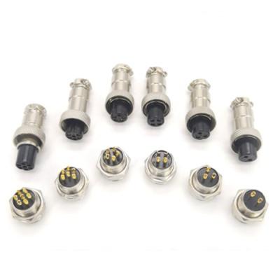 China Power GX12 female male connecrtor male metal connector aviation m12 plug male bnc threaded waterproof connector for sale