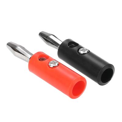 China Screw Power 4mm Jack Fixed Black Micro Red Speaker Banana Plug Connector for sale