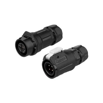 China Car Power / Power / Lightweight Circular Plug Socket Waterproof Cable 3+PE Connectors Set for sale