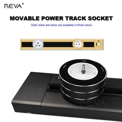 China Rail Socket Kitchen Dedicated Detachable Socket Power Rail Socket Panel REVA Smart Creative Slide Rail With Switch 001 for sale