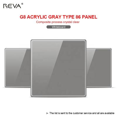 China Residential/Multi-Purpose Type REVA Blank Panel 86 Gray Thickened Blank Cover 146 Engineering Model 120 Switch Socket Cassette Bulkhead Cover for sale