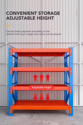 China Adjustable Medium Duty Racking Metal Shelving Customized Colour Load Capacity for sale