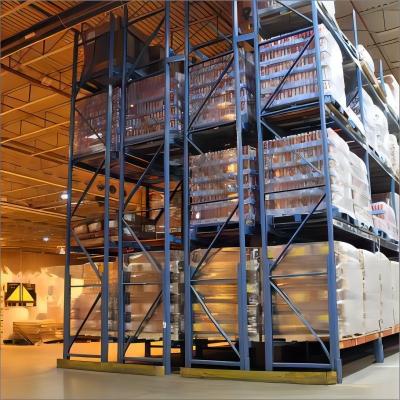 China Customized Heavy Duty Double Deep Pallet Racking Metal Shelving  High Density for sale