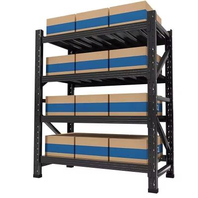 China 0-5m Height Medium Duty Steel Long Span Shelving Racks Powder Coating Q235 Material for sale