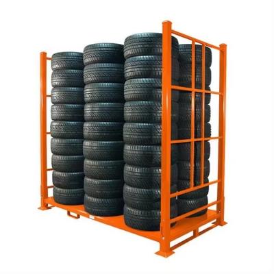 China Horizontal Stackable Foldable Steel Racks For Customization Of Passenger And SUV Tires Te koop