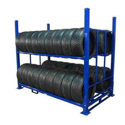 China After-sales Service 1500kg Load Capacity Metal Tire Storage Rack With Foldable Design Te koop