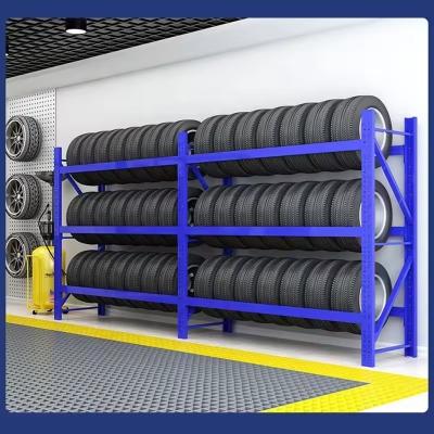 China Garage Shelves Tire Storage Rack With Q235 Material 1500kg Capacity Organization Te koop