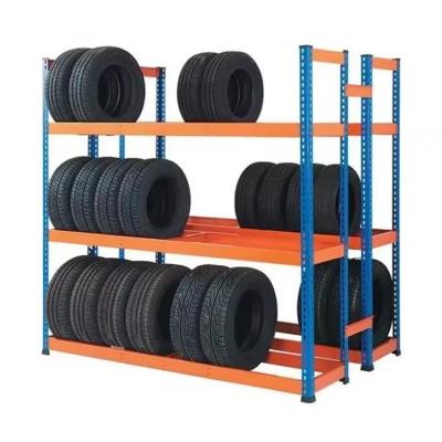 China Tyre Storage Display Rack With Medium Duty Metal Shelving Of Conventional Development à venda