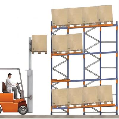 China Customized Push Back Rack System For Heavy-duty Storage Package Gross Weight 60.000kg for sale