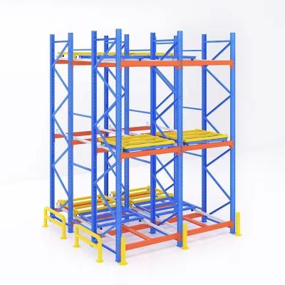 China Heavy Duty Push Back Pallet Racks Customized For Warehouse Storage à venda