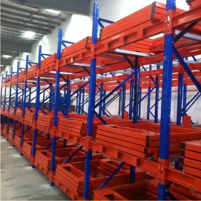 China Customized Push-in Pallet Rack System For Warehouse for sale